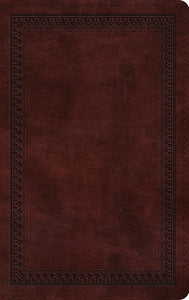ESV Thinline Bible (RL)-Mahogany  Border Design TruTone                                                                 