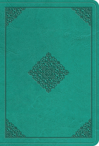 ESV Value Large Print Compact Bible-Teal  Ornament Design TruTone                                                       