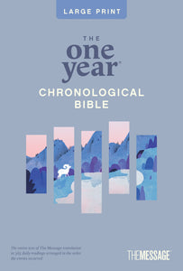 The Message The One Year Chronological Thinline Large Print Bible-Softcover                                             