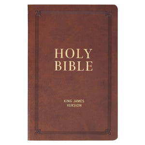 KJV Gift Bible-Brown Faux Leather                                                                                       