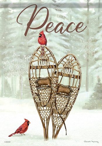 Flag-Garden-Durasoft-Peace/Wooden Snow Shoes (12.5