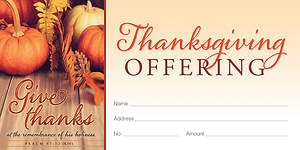 Offering Envelope-Give Thanks At The Remembrance Of His Holiness (Pack Of 100)                                          