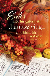 Bulletin-Enter Into His Gates With Thanksgiving... (Pack Of 100)                                                        
