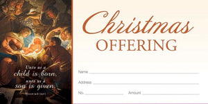 Offering Envelope-Unto Us A Child Is Born (Pack Of 100)                                                                 