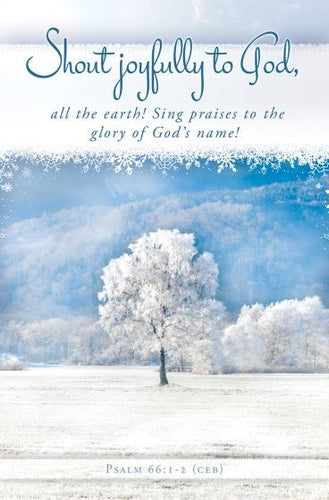 Bulletin-Shout Joyfully To The Lord (Winter Scene) (Pack Of 100)                                                        
