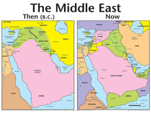 Chart-Middle East Then & Now Wall (Laminated Sheet) (19" x 26")