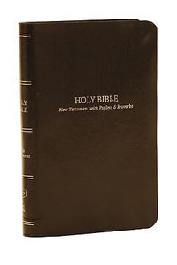 KJV Pocket New Testament With Psalms And Proverbs (Comfort Print)-Brown Leatherflex