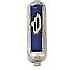 Mezuzah-Blue (Various Styles)-Brass/Enameled (#5116)