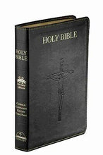 NABRE Fireside Catholic Companion Bible/Large Print-Librosario-Black Imitation Leather