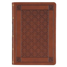 KJV Giant Print Bible (Full-Size)-Brown Diamond Faux Leather