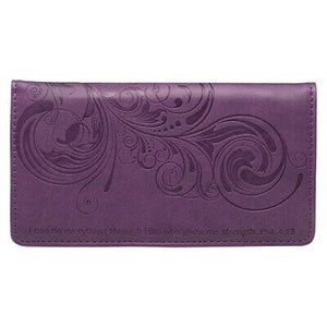 Checkbook/Wallet-I Can Do Everything-Purple