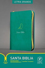 NTV Large Print Zipper Edition w/References (Edicion Ziper Con Referencias  Letra Grande)-Teal LeatherLike Indexed