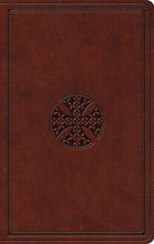 ESV Value Thinline Bible-Brown Mosaic Cross Design TruTone