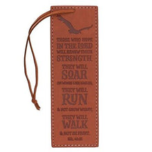 Bookmark-Pagemarker-On Wings Like Eagles-Luxleather-Tan