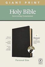 NLT Personal Size Giant Print Bible/Filament Enabled-Black Genuine Leather Indexed