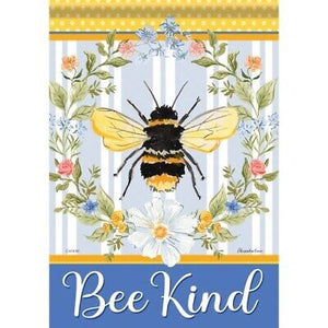 Flag-Garden-Durasoft-Bee Kind Wreath (12.5" x 18")
