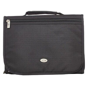 Bible Cover-Three Fold Polyester Organizer-Black-LRG