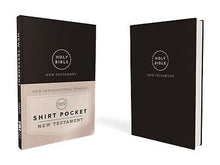 NIV Shirt Pocket New Testament (Comfort Print)-Black Leathersoft