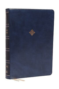 NKJV Super Giant Print Reference Bible (Comfort Print)-Blue Leathersoft