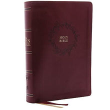 KJV Open Bible (Comfort Print)-Burgundy Leathersoft Indexed