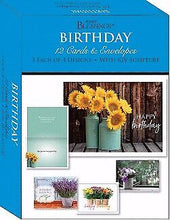 Card-Boxed-Shared Blessings-Birthday Flowers In A Vase (Box Of 12)