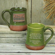 Mug-Pottery-Man Of Courage-Green (20 Oz)