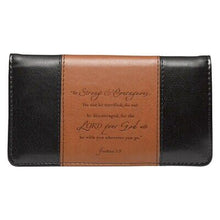 Checkbook/Wallet Strong & Courageous-Brown/Tan