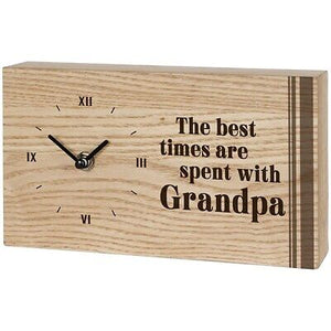 Desk Clock-Best Times/Grandpa (9" x 5" x 1.5")
