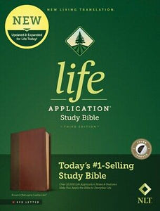 NLT Life Application Study Bible (Third Edition) (RL)-Brown/Tan LeatherLike Indexed