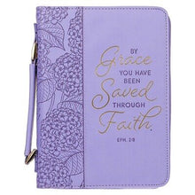 Bible Cover-By Grace You'Ve Been Saved Ephesians 2:8-LRG