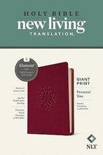 NLT Personal Size Giant Print Bible/Filament Enabled-Aurora Cranberry LeatherLike