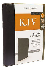 KJV Deluxe Gift Bible (Comfort Print)-Black Leathersoft