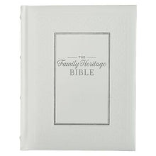 NLT Family Heritage Bible-White Hardcover