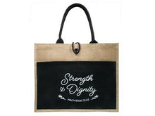 Jute Tote-Strength & Dignity (18" x 13.5" x 5")