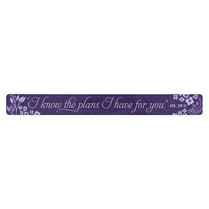 Magnetic Strip Purple Floral I Know the Plans Jer. 29:11 (Pack Of 6)