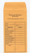 Offering Envelope-Tithe & Offering (Bill-Size)-Goldenrod (Pack Of 100)