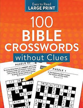 100 Bible Crosswords Without Clues Large Print
