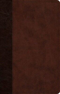 ESV Large Print Thinline Reference Bible-Brown/Walnut Timeless Design Tru Tone
