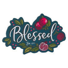 Magnet-Blue Pomegranates Blessed Jer. 17:7