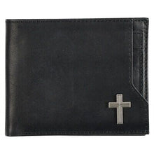 Wallet-Genuine Leather-Cross Badge-Black