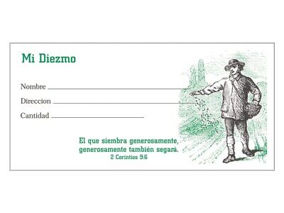 Spanish-Offering Envelope-Tither (2 Cor 9:6) (Pack Of /100) – God's Outlet
