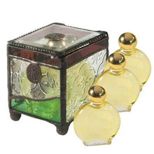 Anointing Oil-Stained Glass Box W/3 Oils (#8231)