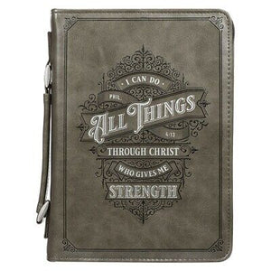 Bible Cover-All Things PhilIppians 4:13-LRG