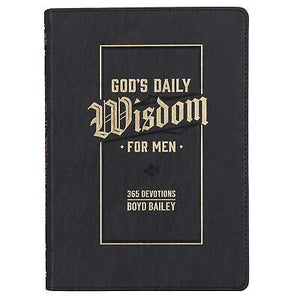 Devotional-God's Daily Wisdom For Men-Faux Leather