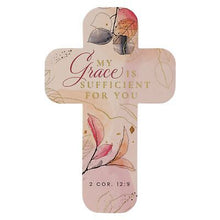 Bookmark-Cross Floral My Grace is Sufficient 2 Cor. 12:9 (Pack Of 12)