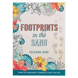 Footprints In The Sand Adult Coloring Book