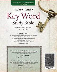 NASB77 Hebrew-Greek Key Word Study-Black Genuine Leather