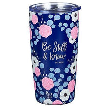 Travel Mug-Be Still-Floral (Stainless)