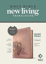 NLT Compact Giant Print Bible/Filament Enabled Edition-Rose Metallic Peony LeatherLike