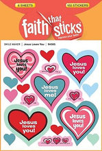 Sticker-Jesus Loves You (6 Sheets) (Faith That Sticks)